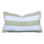 Marine Outdoor Cushions - Sage & White Stripe image 0