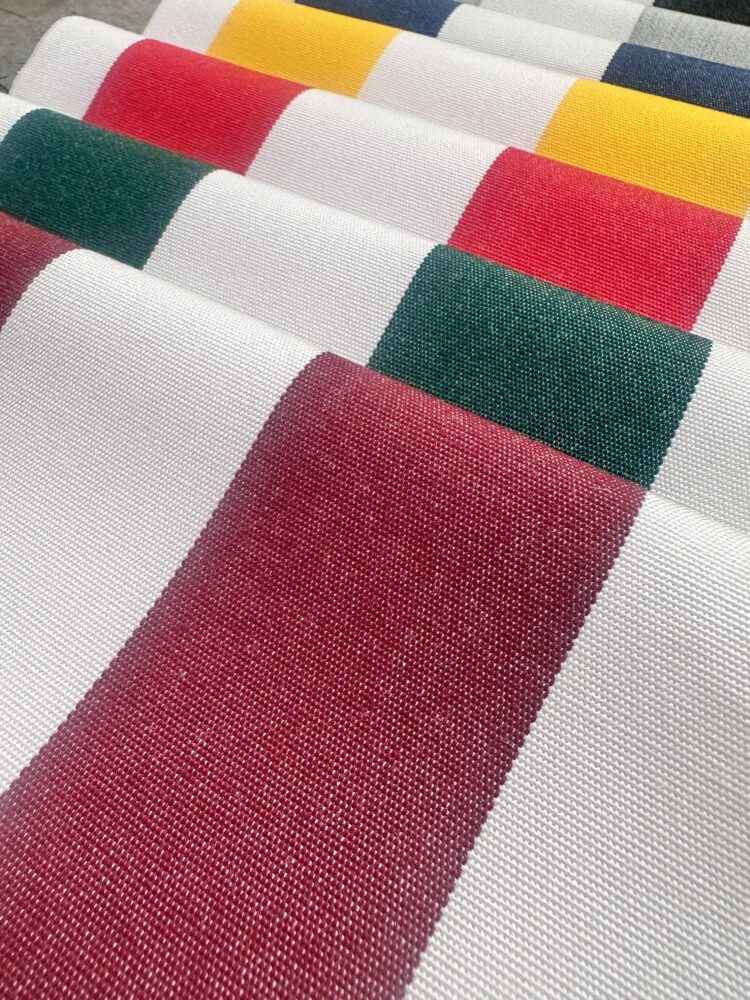 Esplendido Green White Stripe Outdoor Fabric
