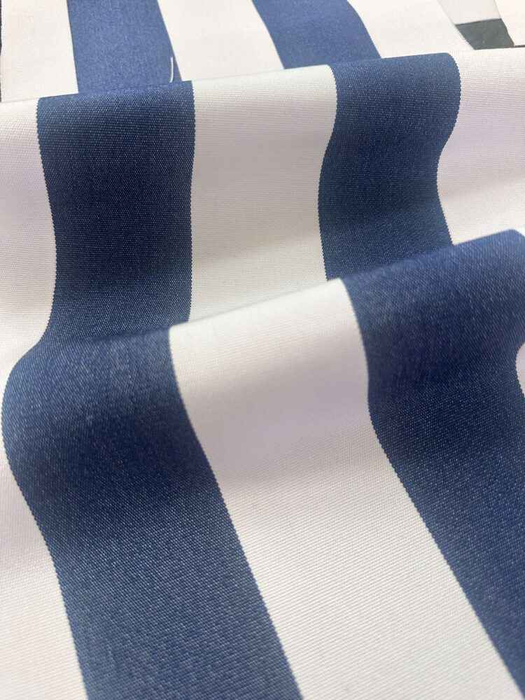 Esplendido Navy White Stripe Outdoor Fabric