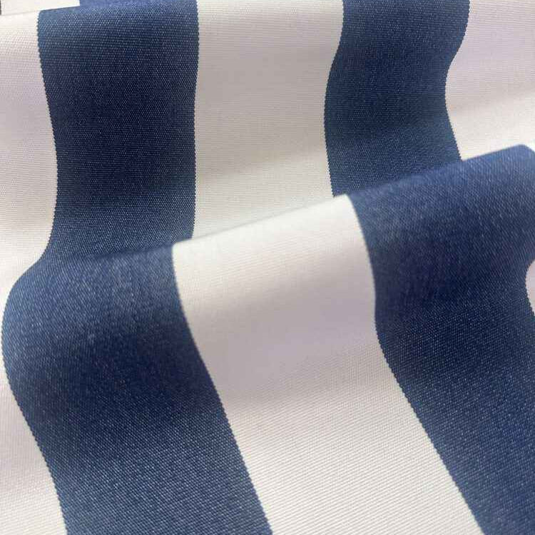 Esplendido Navy White Stripe Outdoor Fabric