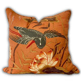 Schumacher Lotus Garden Cushion Lacquer