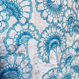 Florence Broadhurst Teal Velvet Japanese Florals