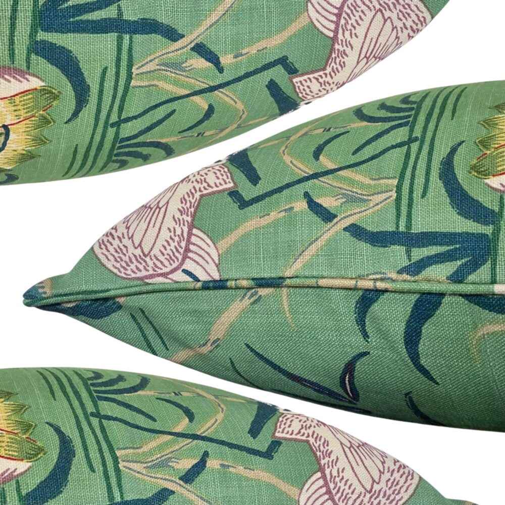 Schumacher Lotus Garden Cushion Jade