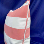 Marine Outdoor Cushions - Pink & White Stripe