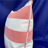 Marine Outdoor Cushions - Pink & White Stripe