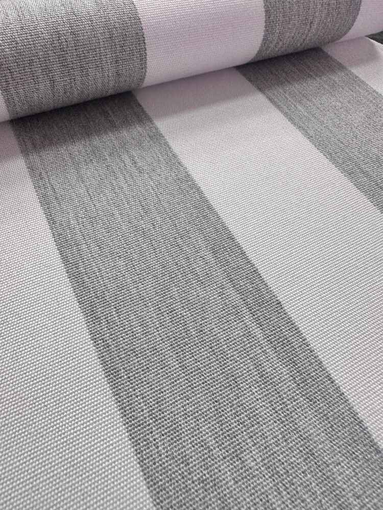 Esplendido Grey White Stripe Outdoor Fabric