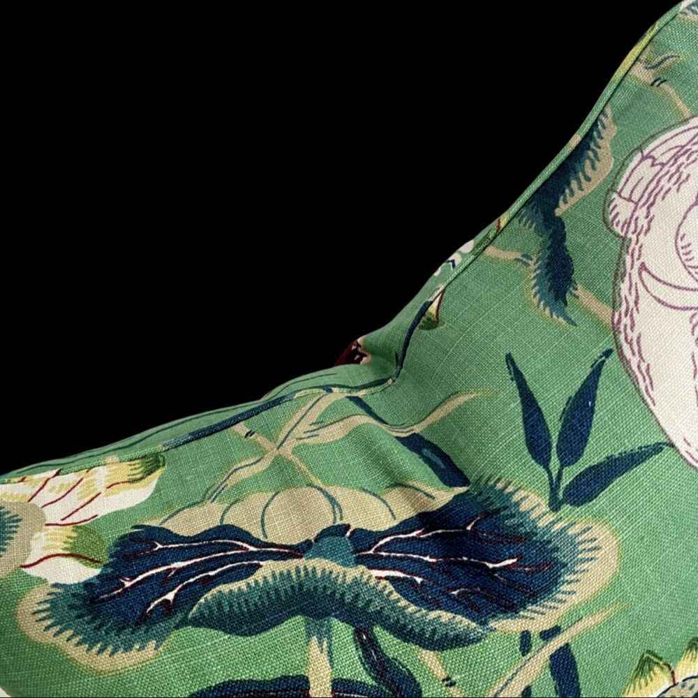 Schumacher Lotus Garden Cushion Jade