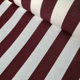 Esplendido Burgundy White Stripe Outdoor Fabric