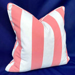 Marine Outdoor Cushions - Pink & White Stripe
