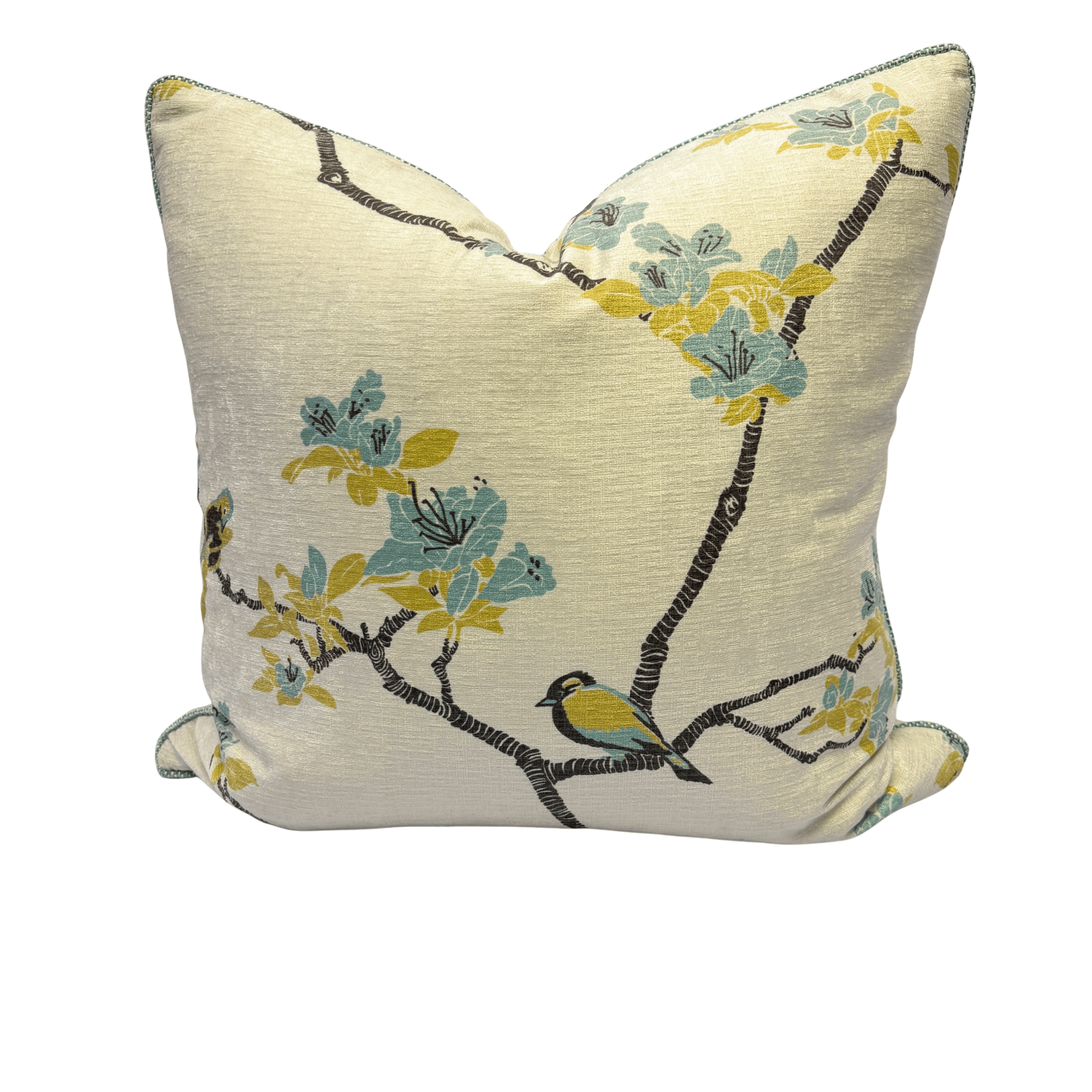 Azalea Waterfront Cushion By Florence Broadhurst with piping detail