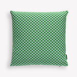 Checker Pillow by Alexander Girard in Emerald & Gray