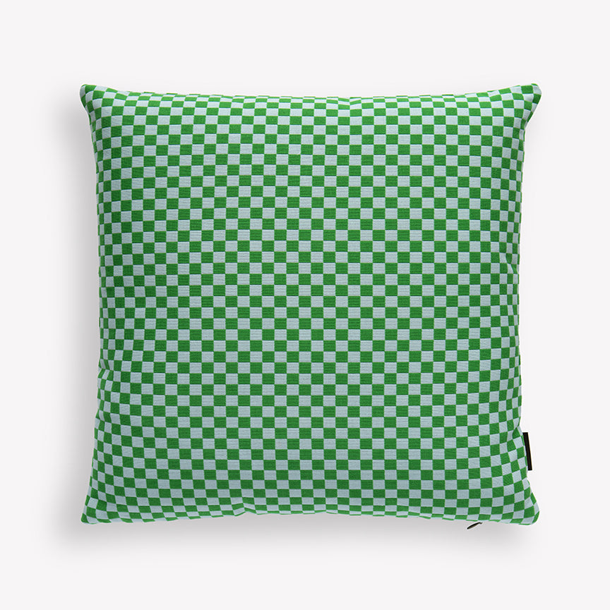 Checker Pillow by Alexander Girard in Emerald & Gray