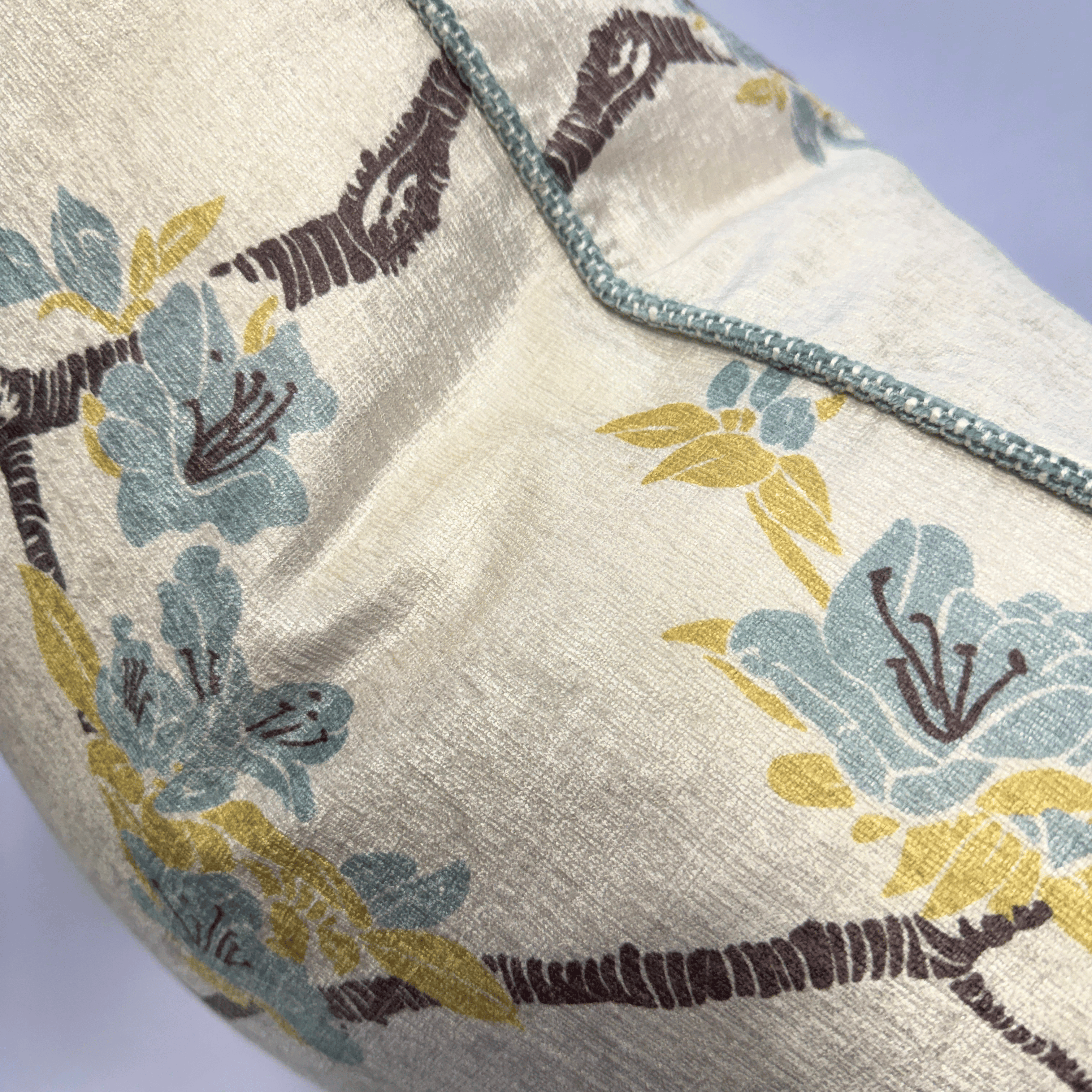 Azalea Waterfront Cushion By Florence Broadhurst with piping detail close up