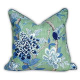 GP & J Baker Hydrangea Bird Emerald Cushion
