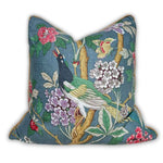 GP & J Baker Hydrangea Bird Indigo Cushion