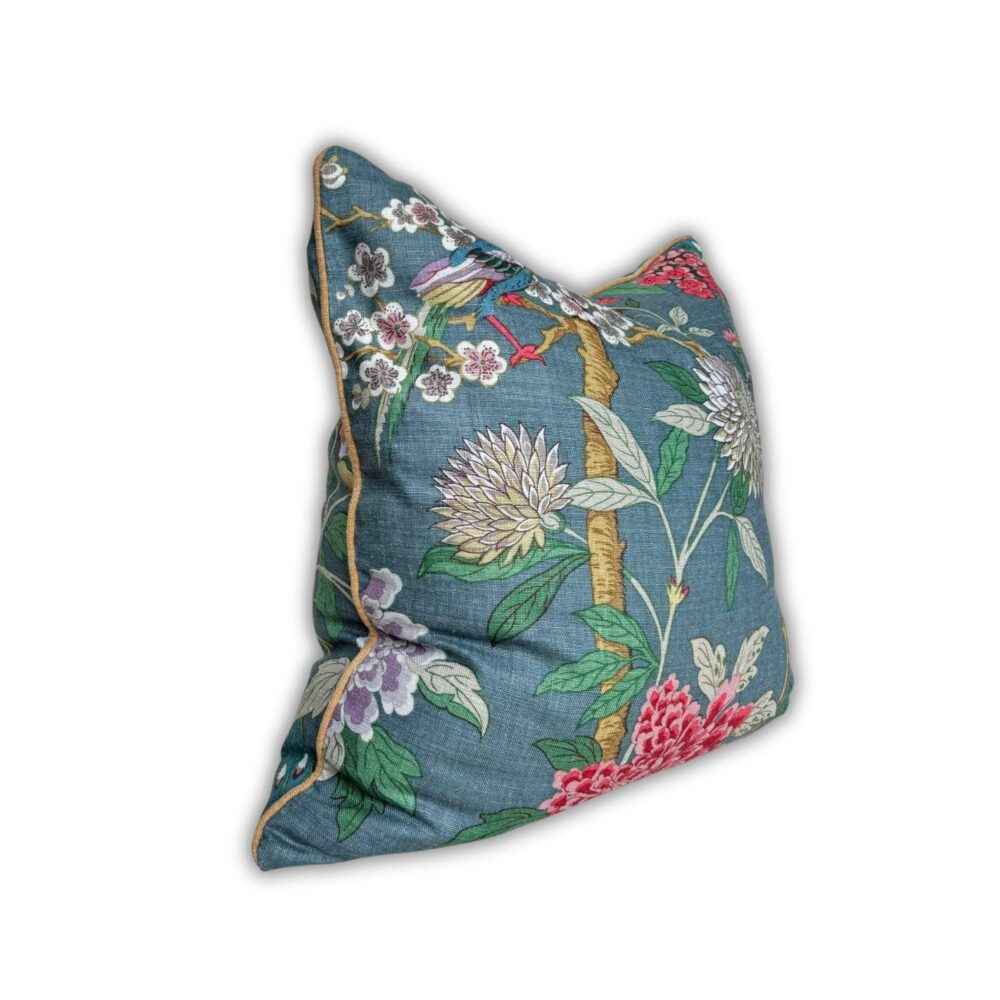GP & J Baker Hydrangea Bird Indigo Cushion