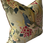 GP & J Baker Hydrangea Bird cushion aqua rose