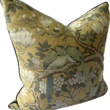 GP & J Baker Rockbird Cushion in Ochre 60cm By 60cm