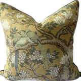 GP & J Baker Rockbird Cushion in Ochre
