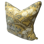 GP & J Baker Rockbird Ochre, blue & Green cushion