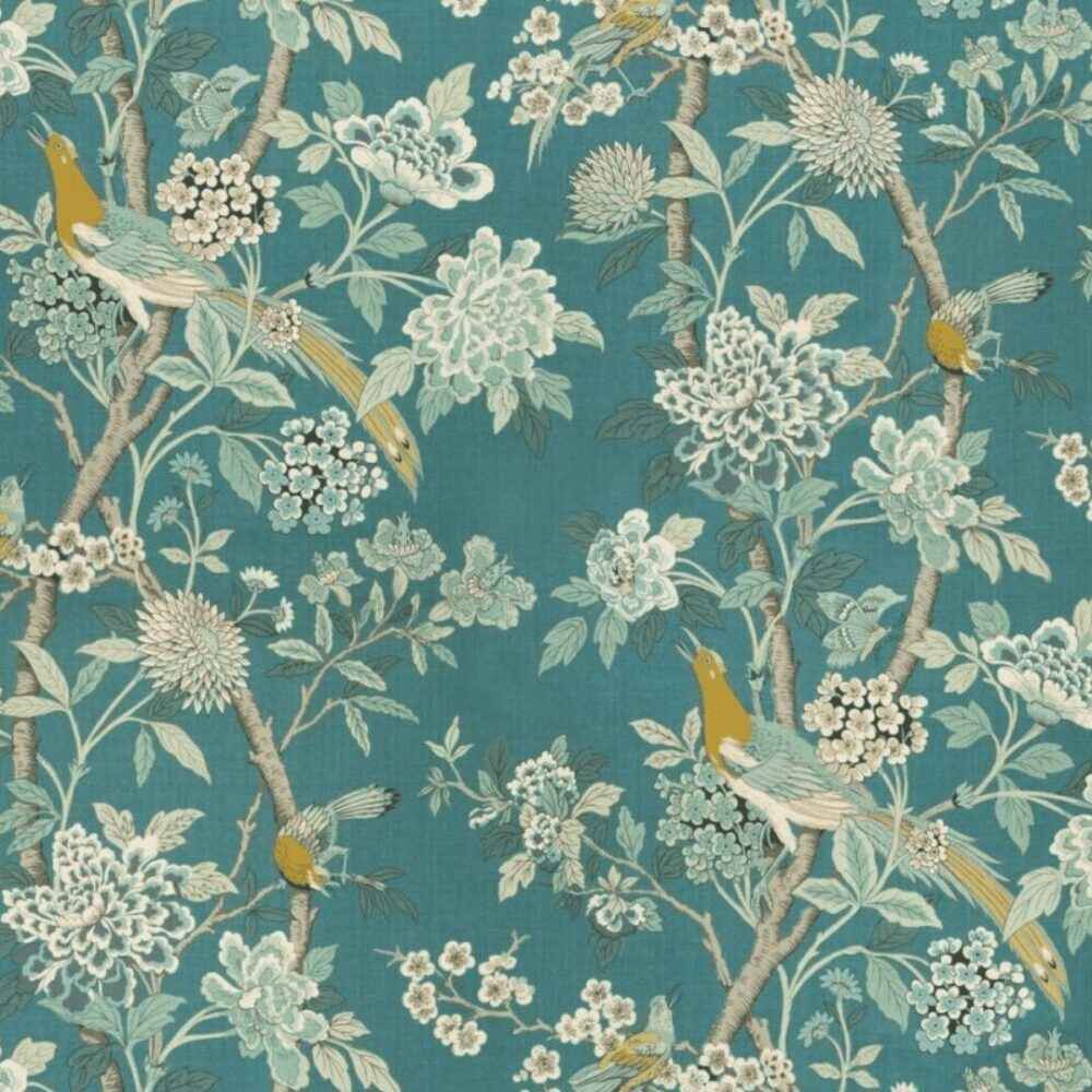 GP & J Baker Hydrangea Bird Teal