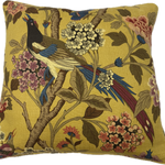 Hydrangea Bird Ochre Pillow