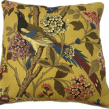 Hydrangea Bird Ochre Pillow