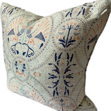 Arabian Birds Azure Florence Broadhurst Cushion 60cm by 60cm