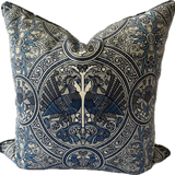 Florence Broadhurst Cushion In Arabian Birds Steel