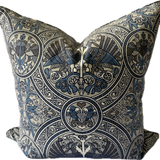 Florence Broadhurst Cushion In Arabian Birds Steel