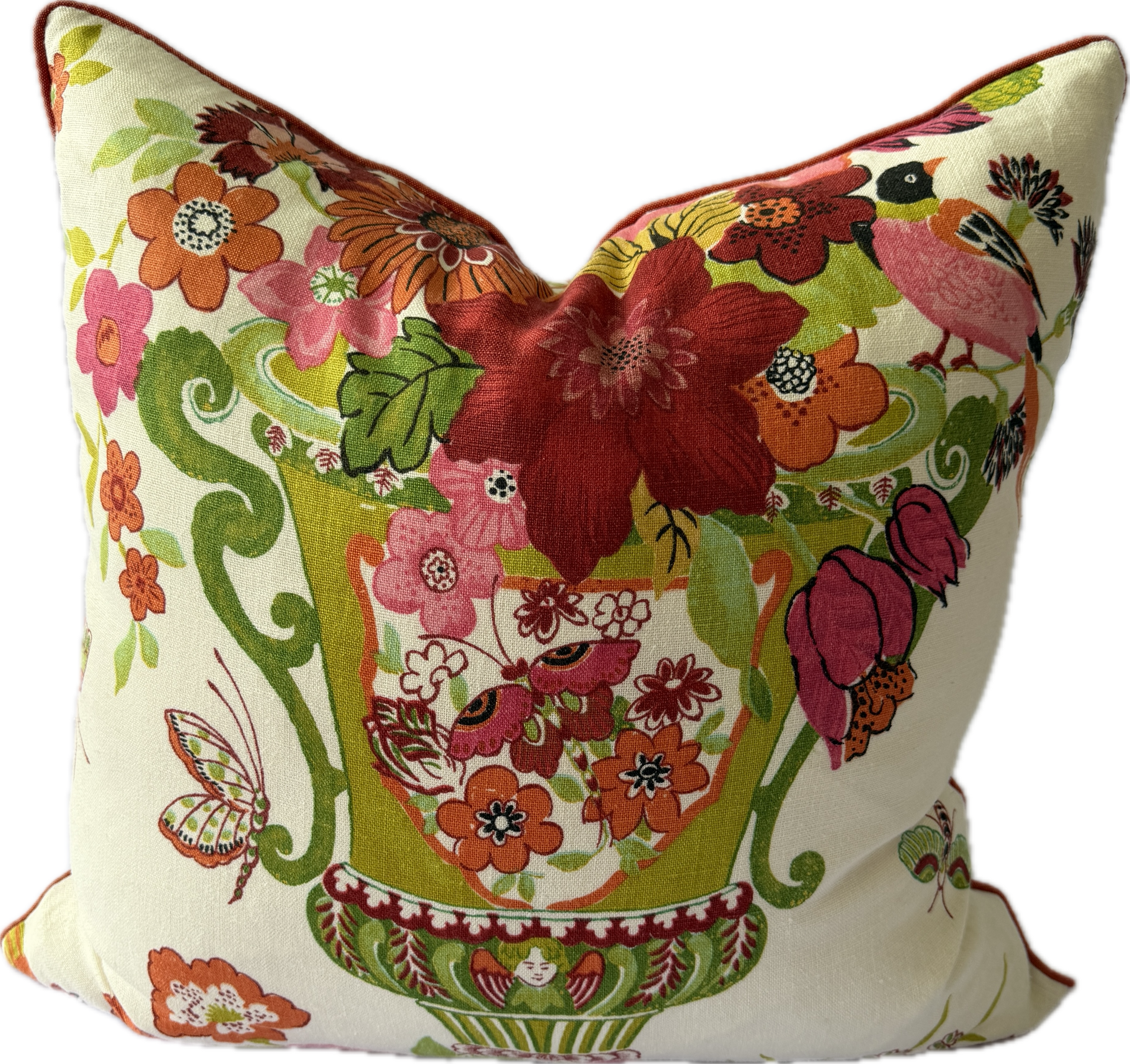 Schumacher Cushion In Lansdale Bouquet