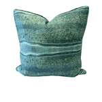 Jimmy pike hailstorm plants cushion 50cm by 50cm with feather inners and piping detail