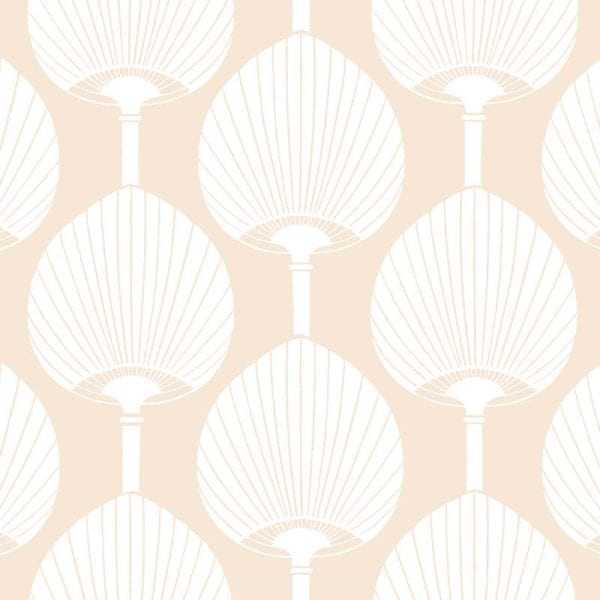 Florence Broadhurst Japanese Fans - Fuzzy Peach image