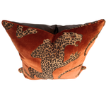 Catherine martin panthera whiskey cushion with leather back.