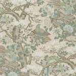 Rockbird Soft Blue By GP & J Baker On Linen Fabric