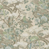 Rockbird Soft Blue By GP & J Baker On Linen Fabric