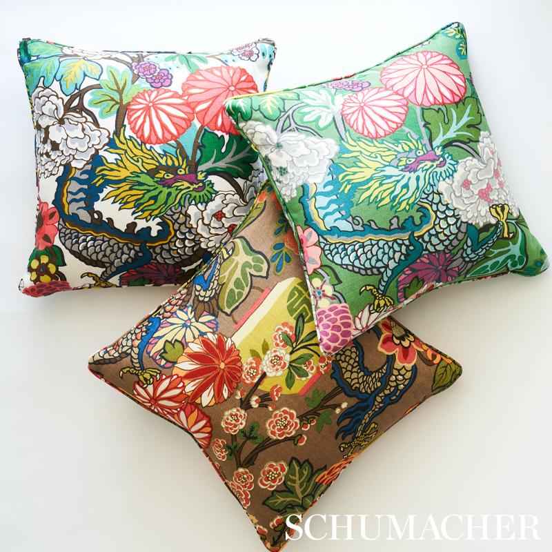 Schumacher Chiang Mai Dragon Pillow