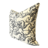 Florence Broadhurst Cushion In Horses Stampede Magpie