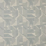 Warwick Braxton Sky Geometric patterned  fabric with blue and gray shapes