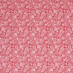 Warwick Mccrae Hibiscus Red fabric with white leaf pattern