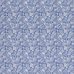 Warwick Mccrae Ocean Blue and white leaf pattern on a blue background