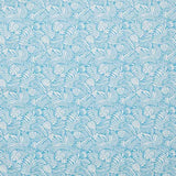 Warwick Mccrae Reef Pattern of white leaves on a blue background