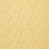 Warwick Mccrae Sunshine. Yellow fabric with white floral pattern