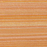 Warwick Nimbin Orange a textured fabric featuring horizontal stripes in warm shades of orange, peach, and gold with subtle glittery highlights.