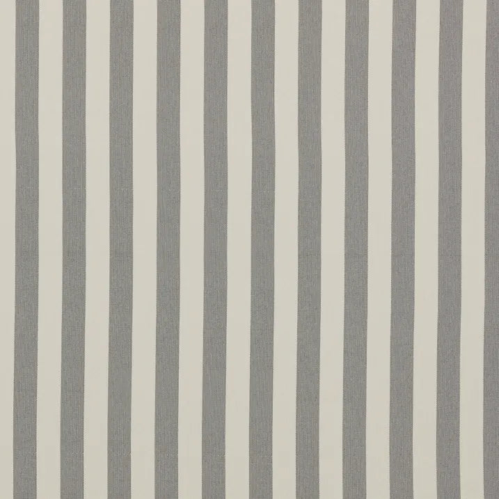 Striped outdoor fabric grey and white