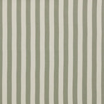 Vertical striped fabric pattern with alternating muted sage green and off-white stripes.