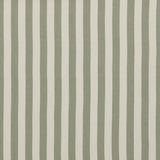 Vertical striped fabric pattern with alternating muted sage green and off-white stripes.