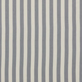 Vertical striped fabric pattern with alternating medium navy and off-white stripes.