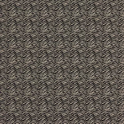 Warwick Temba Zebra pattern fabric texture in black and white