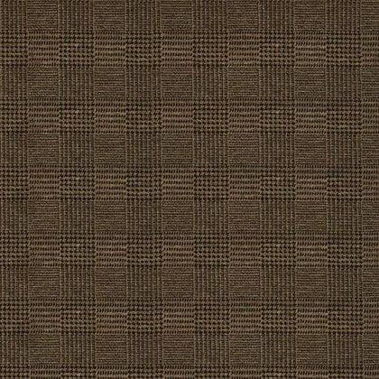 Warwick Terrain Brown houndstooth check pattern fabric texture.
